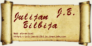 Julijan Bilbija vizit kartica